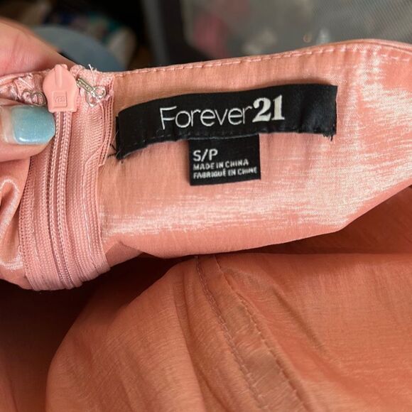 Forever 21 Women’s Pink Black Strapless Prom Wedding Formal Dress size Small P - Picture 3 of 4